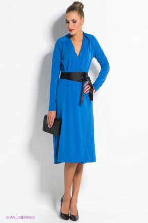 Платье  - синий  цвет