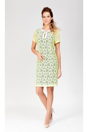 Платье  - желтый, синий  цвет