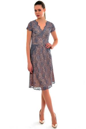 Платье  - серый  цвет