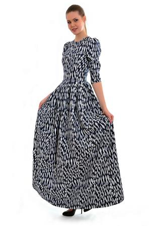 Платье  - синий  цвет