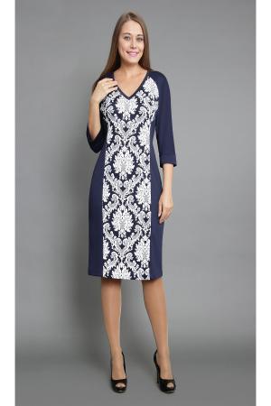 Платье  - синий  цвет