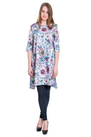 Платье  - белый, голубой, розовый  цвет