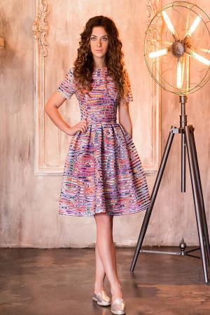 Платье  - бежевый, бледно-розовый, коралловый, желтый, фиолетовый  цвет