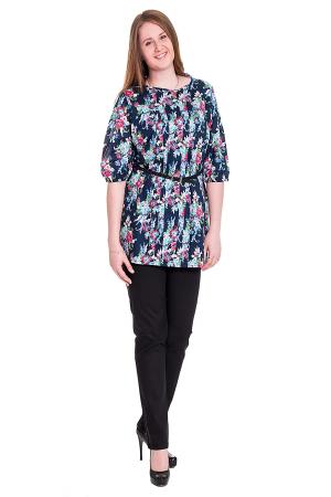 Блузка  - синий, голубой, розовый  цвет