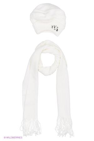 Комплект из шапки и шарфа  - черный цвет