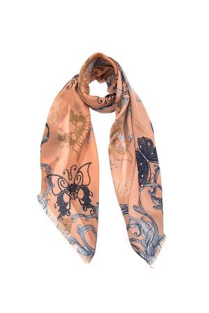 Платок  - синий, розовый цвет