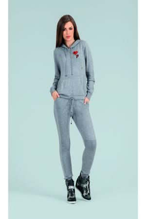 Худи  - серый меланж  цвет