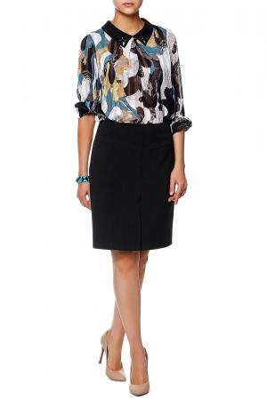 Блузка с ярким принтом и декорированным воротничком Блузка La reine blanche