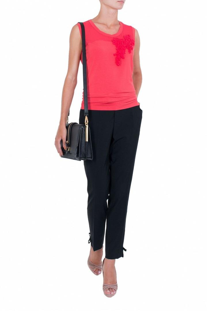 Коралловый топ с объемной отделкой Топ D'exterior