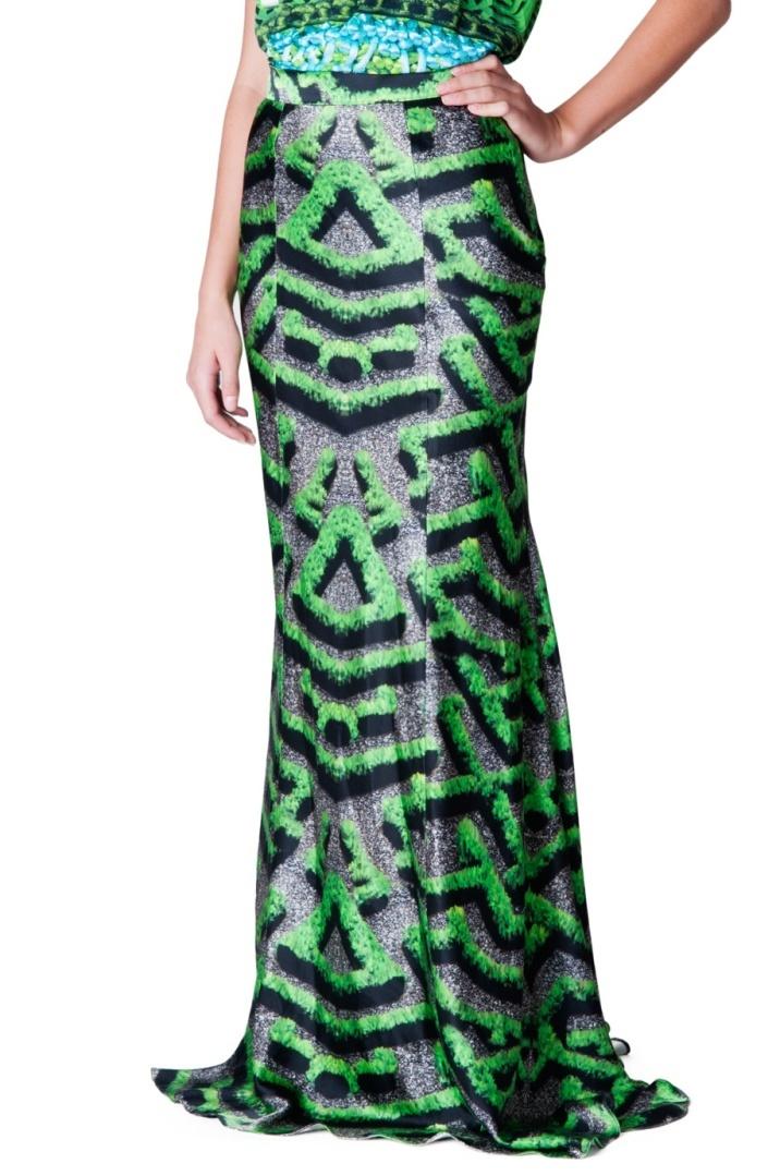 Mary Katrantzou Шелковая юбка с принтом  Юбка Mary Katrantzou
