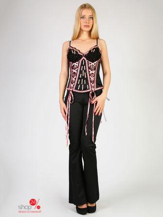 Корсет  - черный, розовый цвет