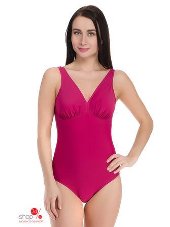 Цельный купальник  - Малиновый цвет