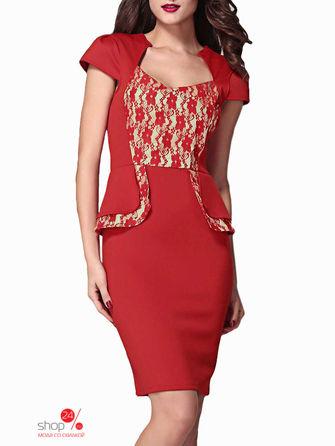 Платье  - красный цвет