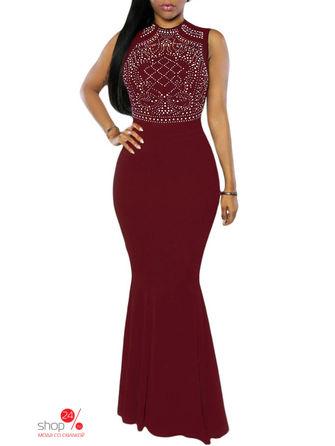 Платье  - Бордовый цвет