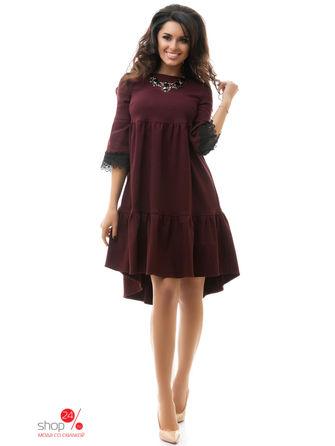 Платье  - Бордовый цвет