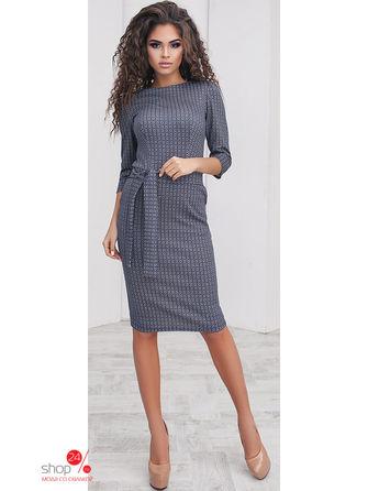 Платье  - темно-синий, серый цвет