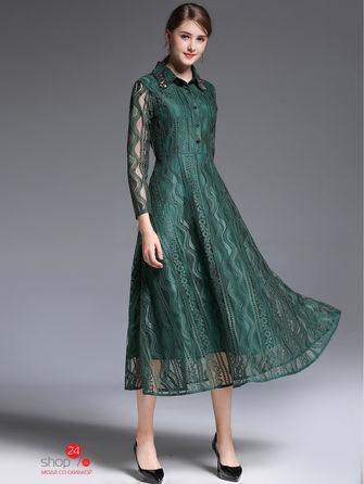 Платье  - зеленый цвет