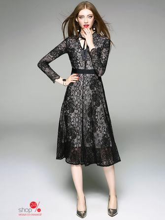 Платье  - черный цвет