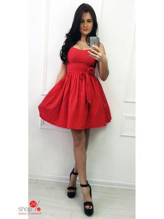 Платье  - красный, белый цвет