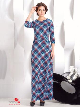 Платье  - синий, красный цвет