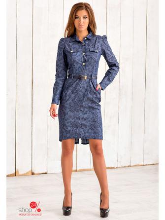 Платье  - синий, черный цвет