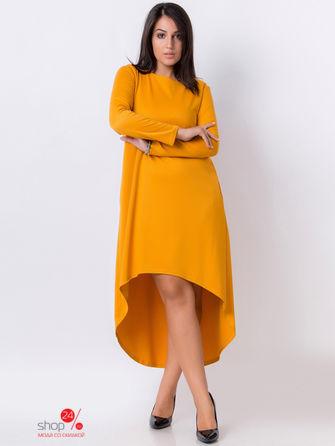 Платье  - горчичный цвет