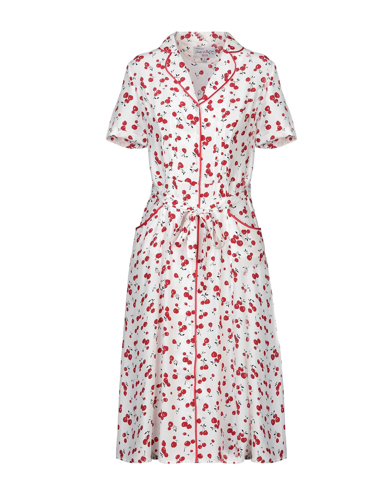 Платье до колена  - Белый цвет