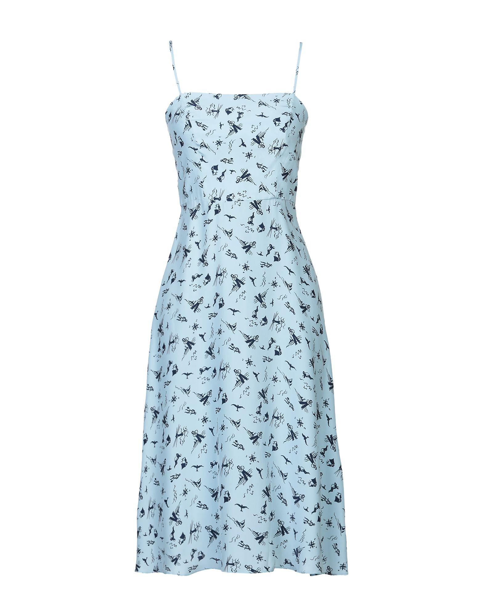 Платье до колена  - Голубой цвет