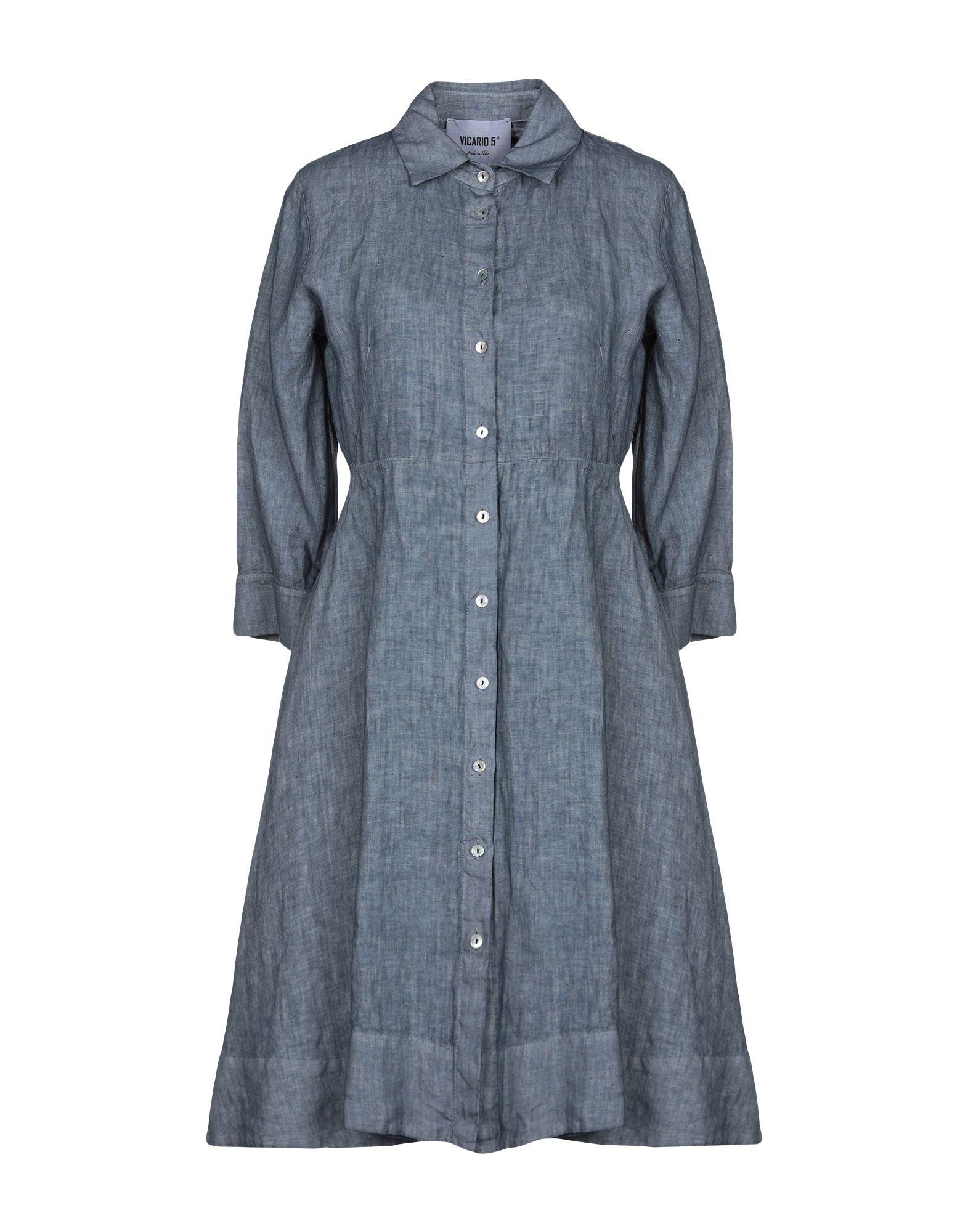 Платье до колена  - Синий цвет