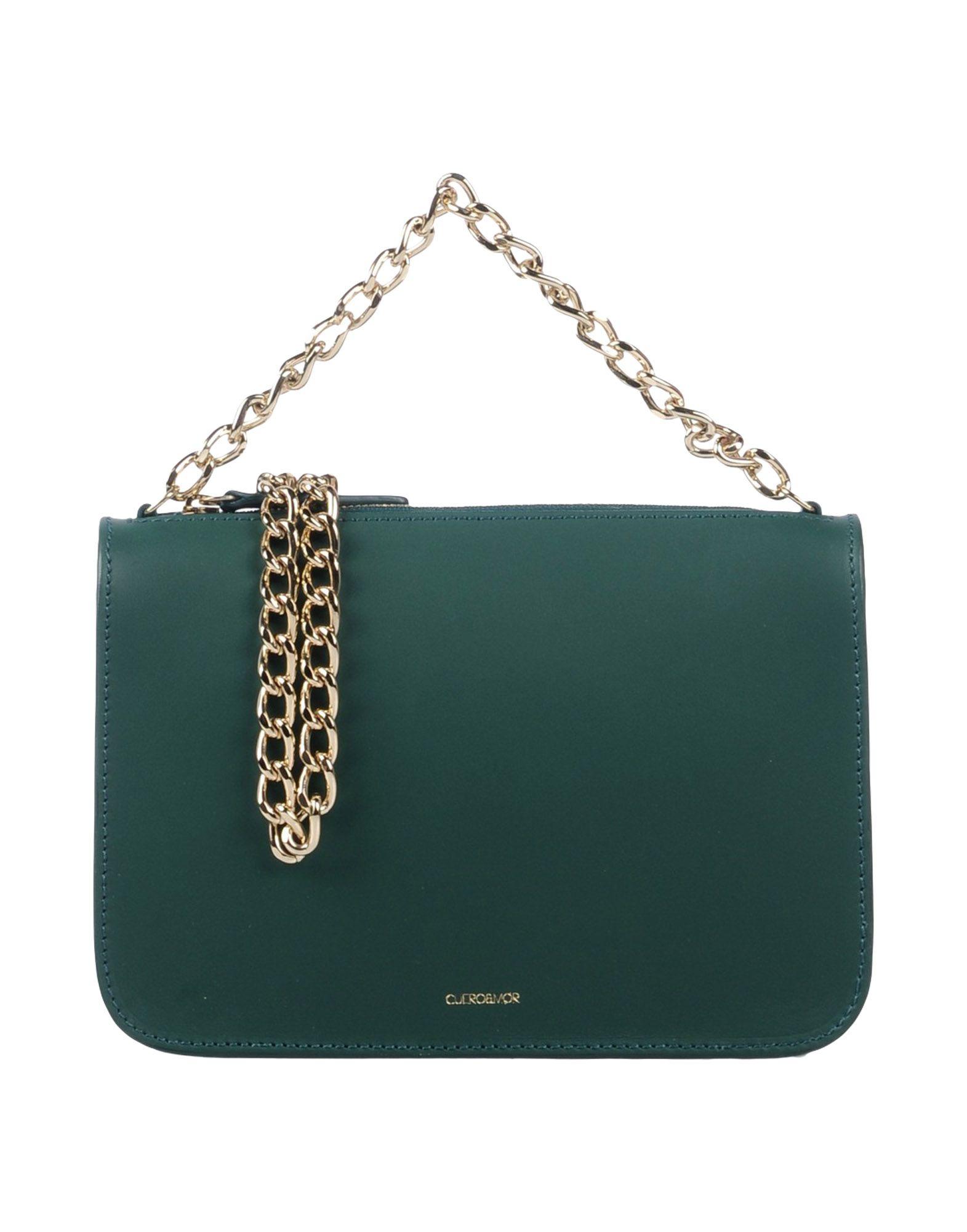 Сумка на руку  - Зеленый,Коричневый цвет