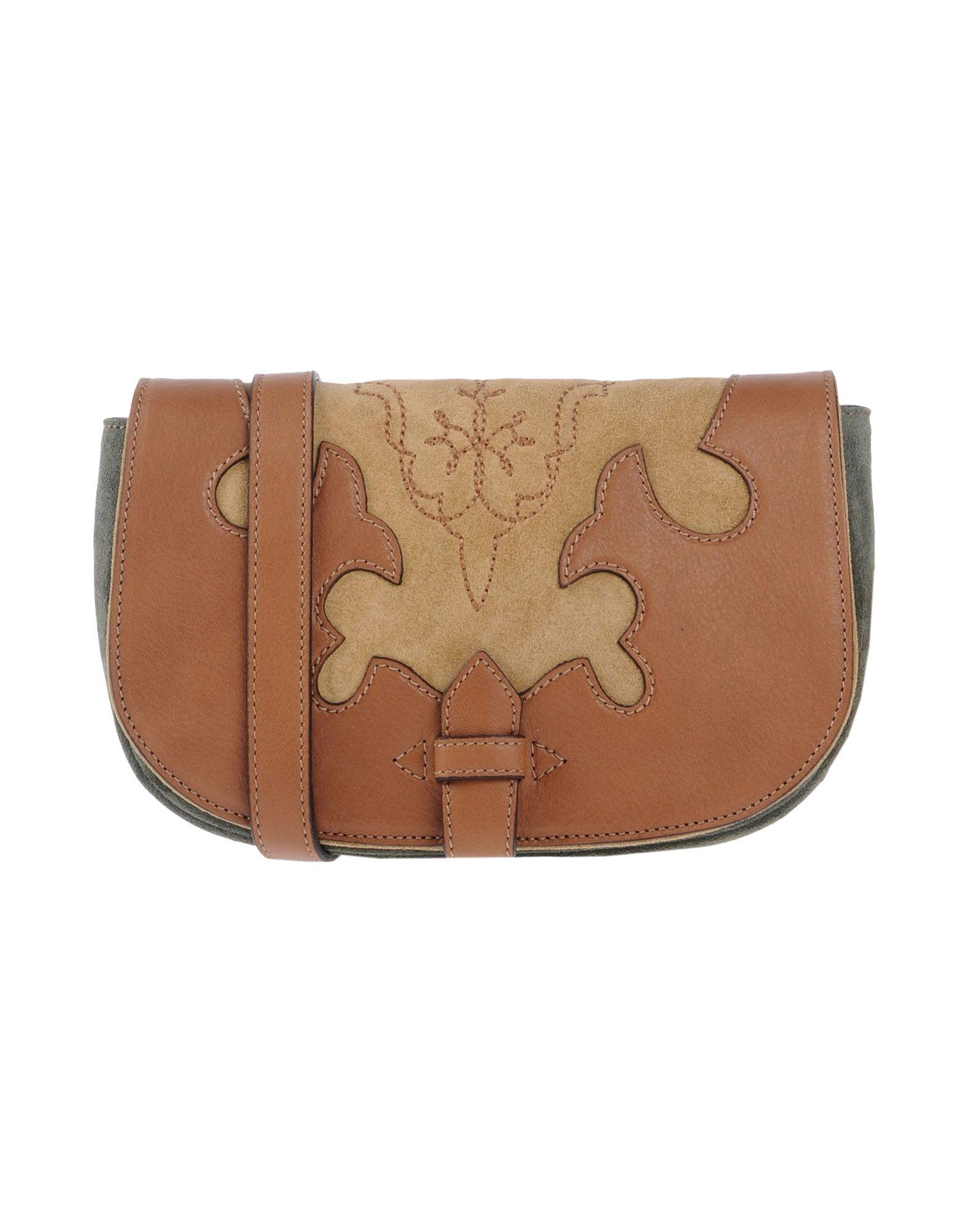 Сумка через плечо  - Зеленый,Коричневый цвет