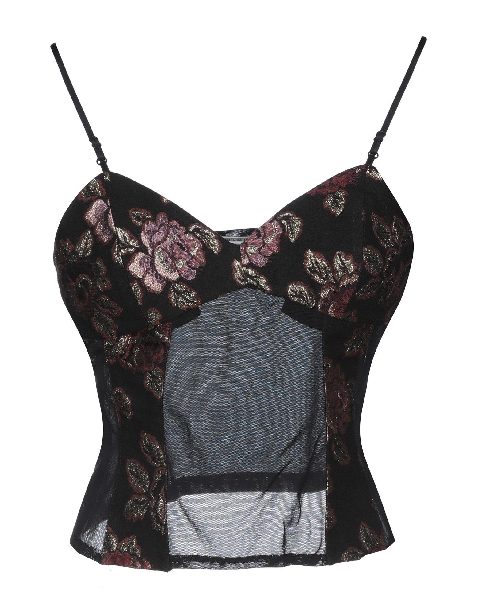 Топ без рукавов  - Черный цвет