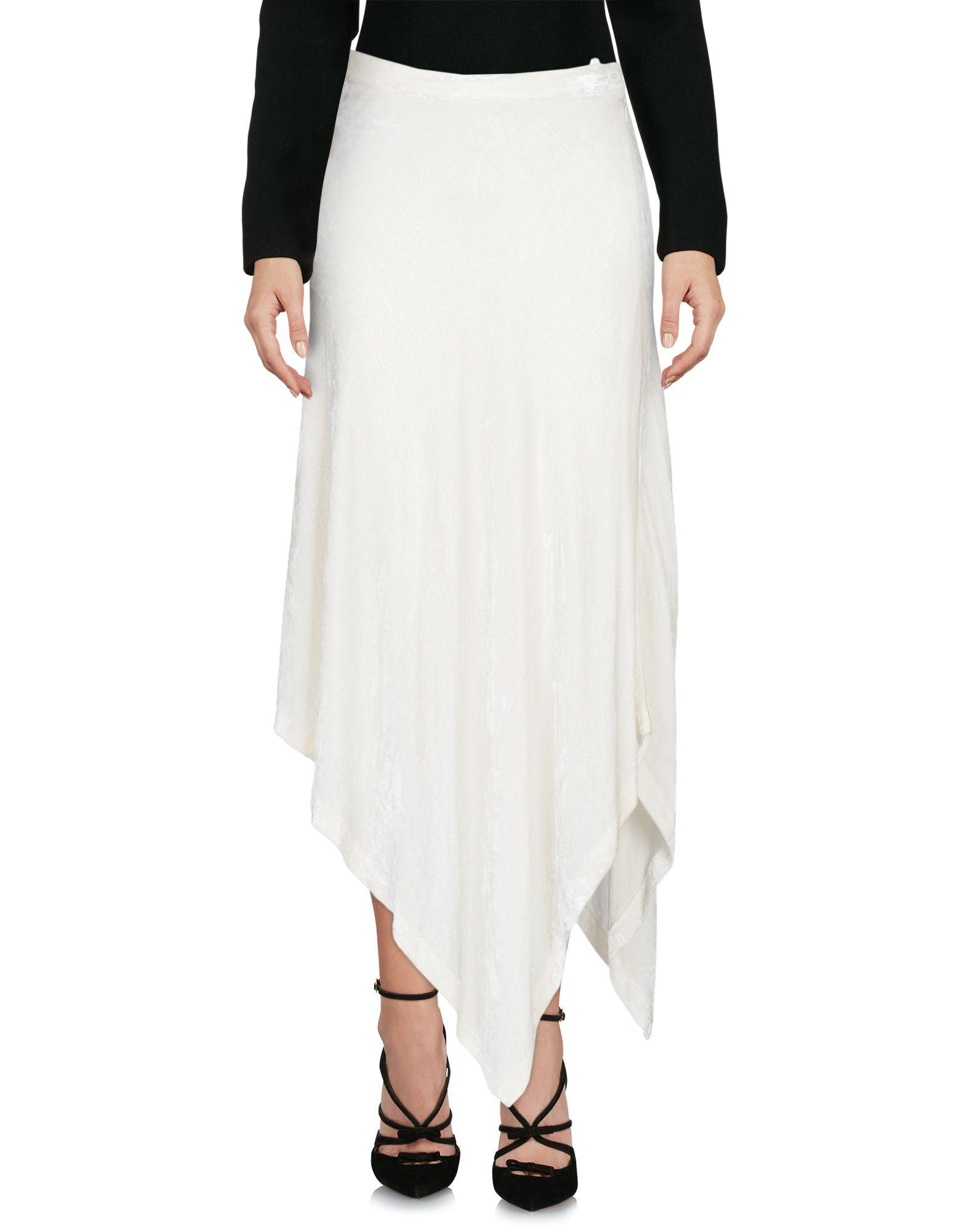 Юбка до колена  - Белый цвет