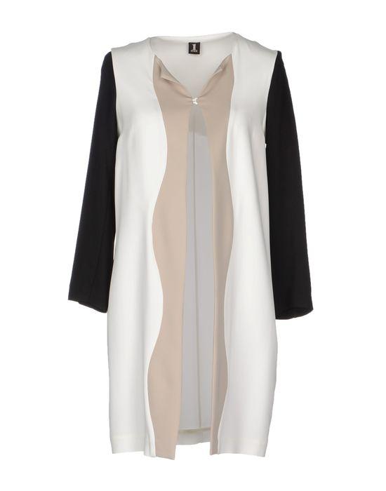 Пальто  - Темно-синий,Белый цвет