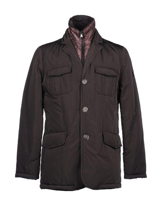 Пальто  - Свинцово-серый,Темно-коричневый цвет